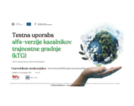 USPOSABLJANJE strokovnjakov za testno uporabo alfa-verzije slovenskih kazalnikov trajnostne gradnje (kTG) na podlagi EU okvira Level(s)